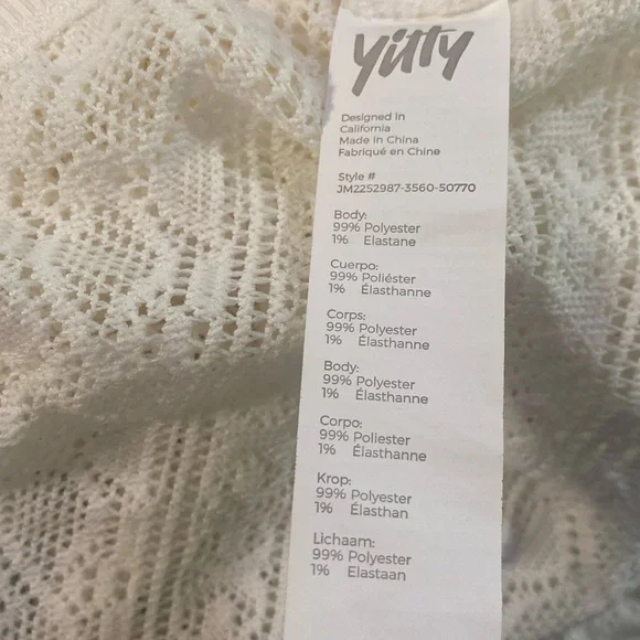 Yitty off white knit flare leg jumpsuit, size 1X, NWT. - Picture 15 of 16